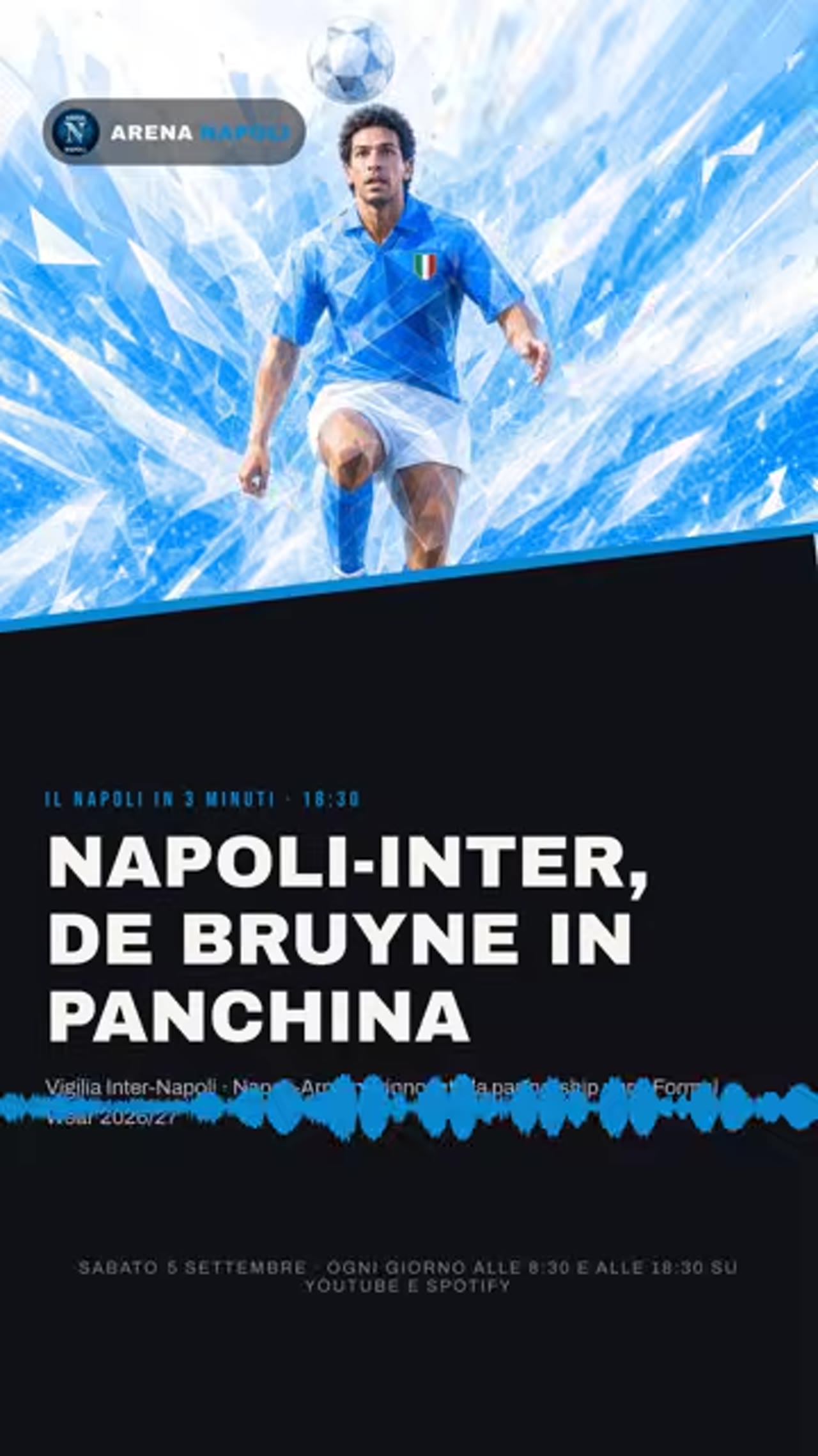 Inter-Napoli: Napoli-Inter, De Bruyne in panchina 💙🤍 #SSCNapoli #Shorts