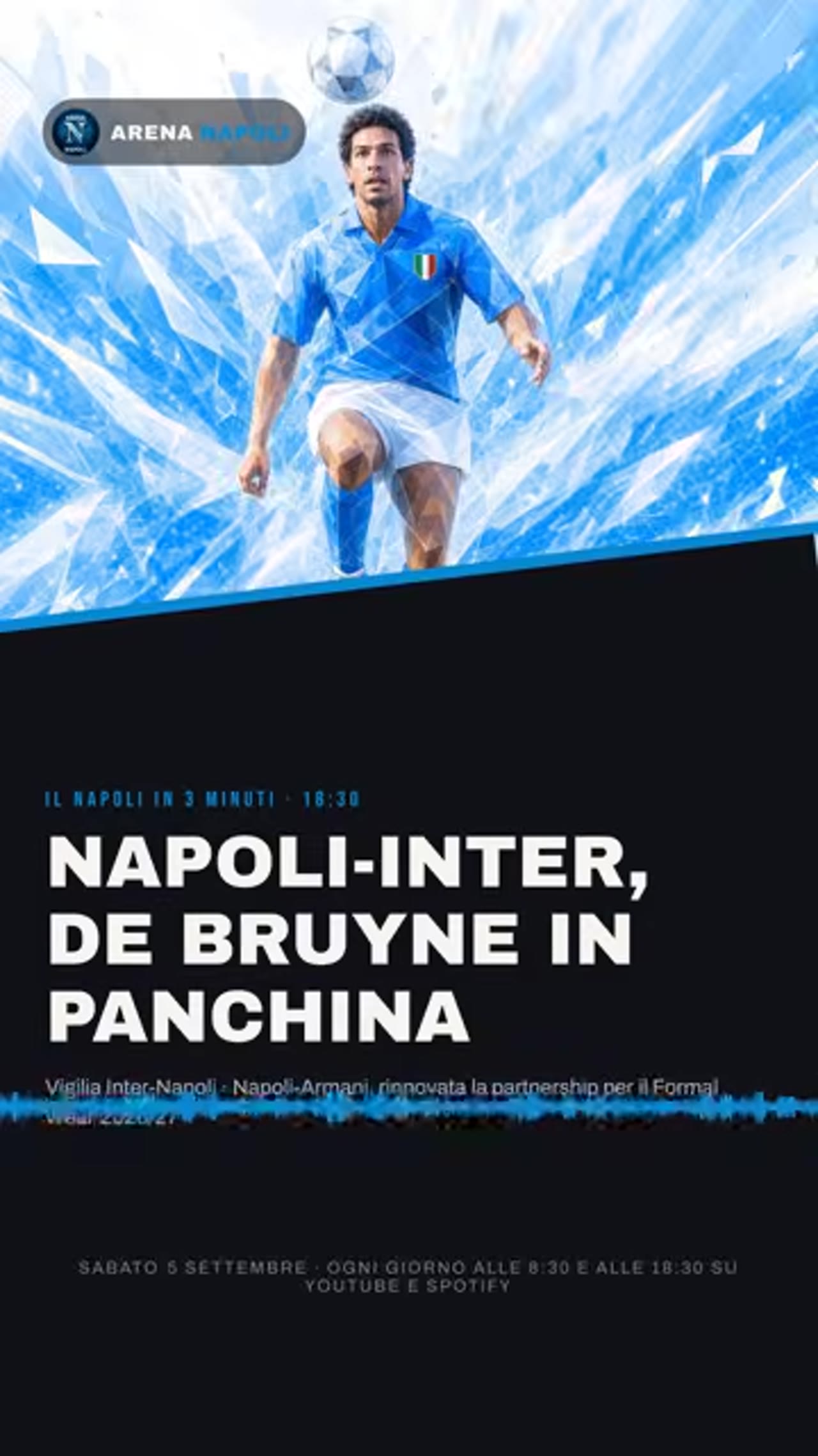 Inter-Napoli: Napoli-Inter, De Bruyne in panchina 💙🤍 #SSCNapoli #Shorts